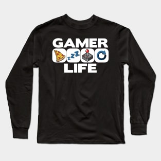 Gamer Life Eat Sleep Repeat Level Up Jahr Birthday Gaming Long Sleeve T-Shirt